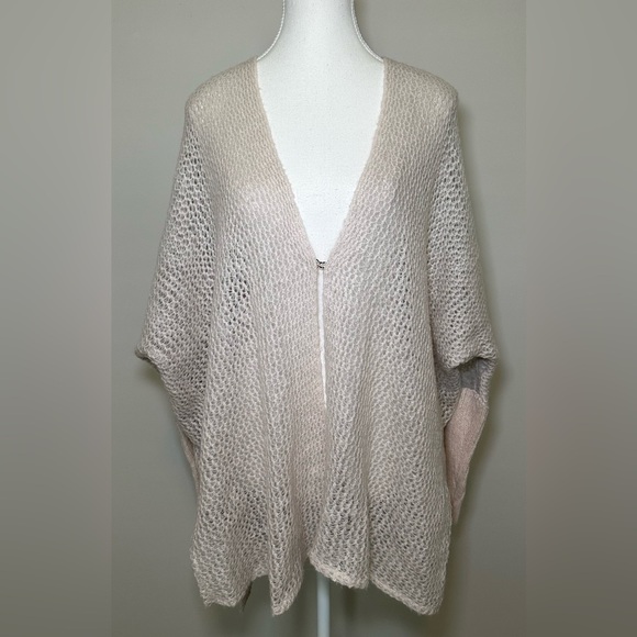 Free People Sweaters - Free People Peek-A-Boo cardigan sweater wool alpaca blend lace loose-knit open M